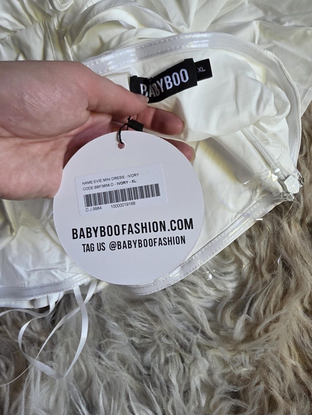 Babyboo Evie Mini Dress - Ivory - Picture 4 of 9
